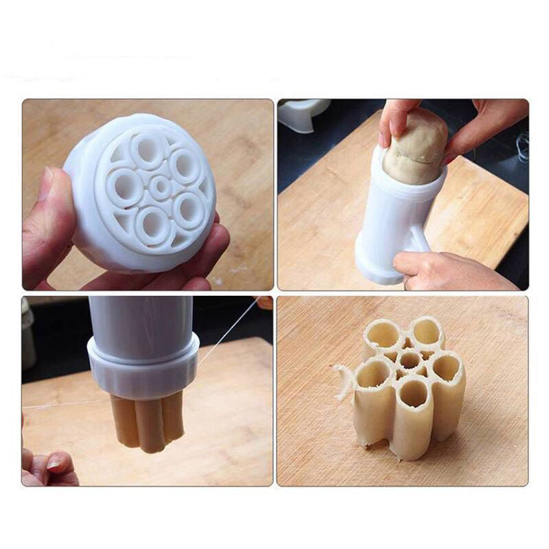 Create Perfect Pasta: Manual Noodle Maker with 5 Molds - Chef's Dream Kitchen