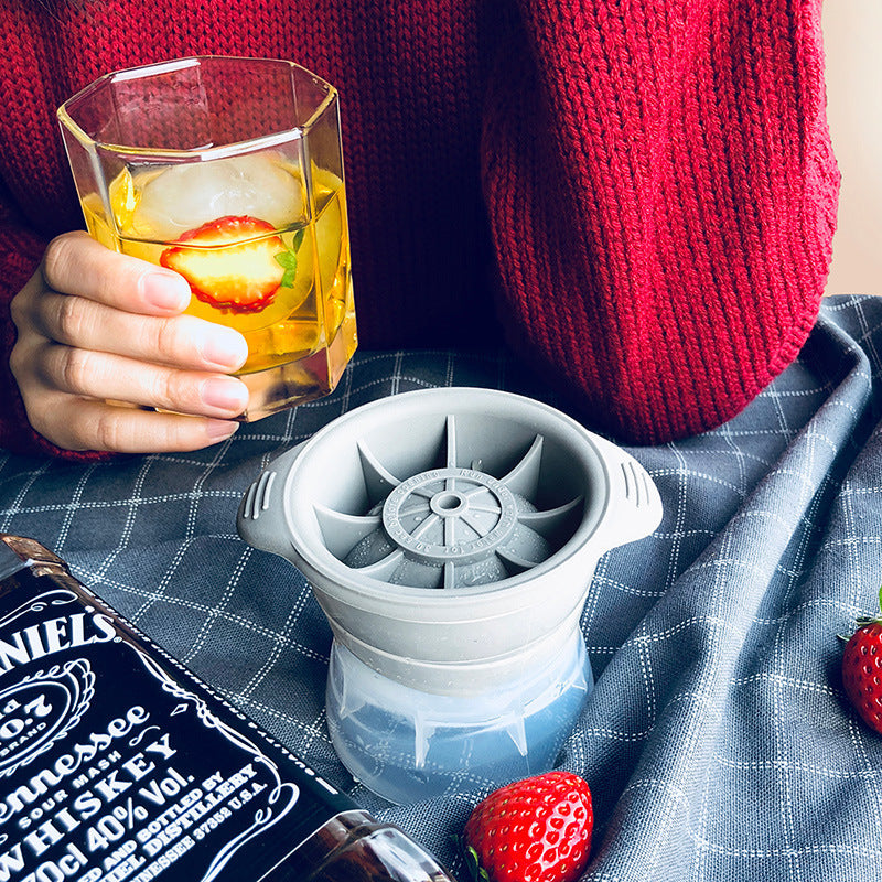 Chill in Style: Whiskey Silicone Round Ice Ball Mold! - Chef's Dream Kitchen