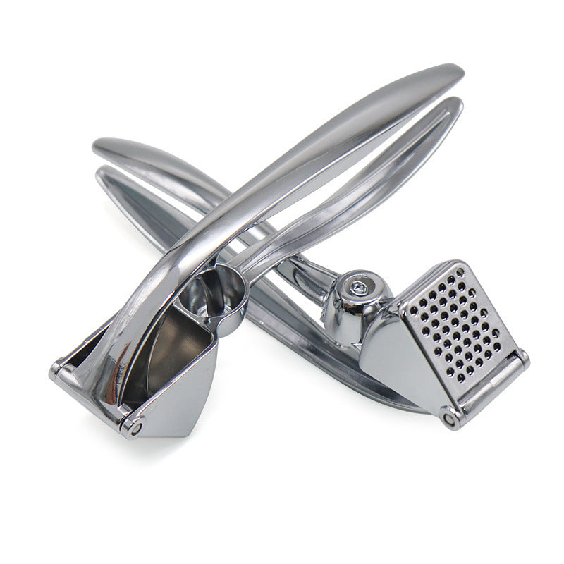 Effortless Garlic Crushing: Durable Stainless Steel Manual Press - Chef's Dream Kitchen