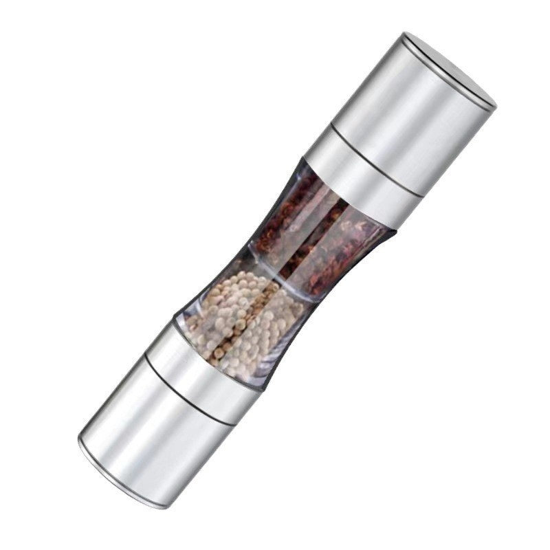 Grind Fresh: Stainless Steel Double-Headed Pepper Grinder! - Chef's Dream Kitchen