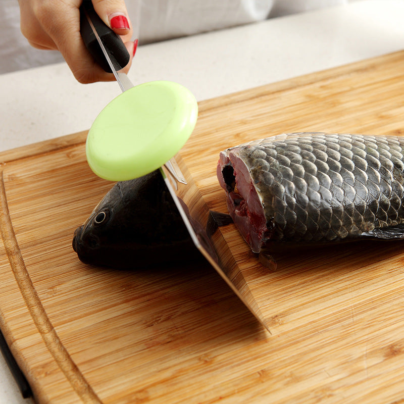 Slice Smarter: Stainless Steel Veggie Cutting Booster & Knife Guide! - Chef's Dream Kitchen