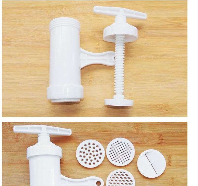 Create Perfect Pasta: Manual Noodle Maker with 5 Molds - Chef's Dream Kitchen