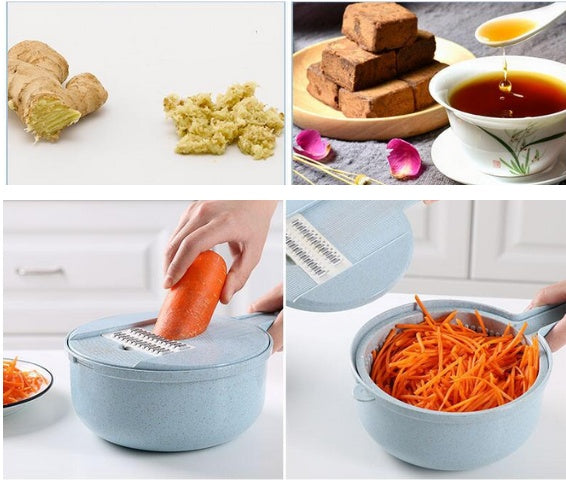 8-in-1 Multi-Prep Mandoline Slicer & Grater with Strainer - My Store