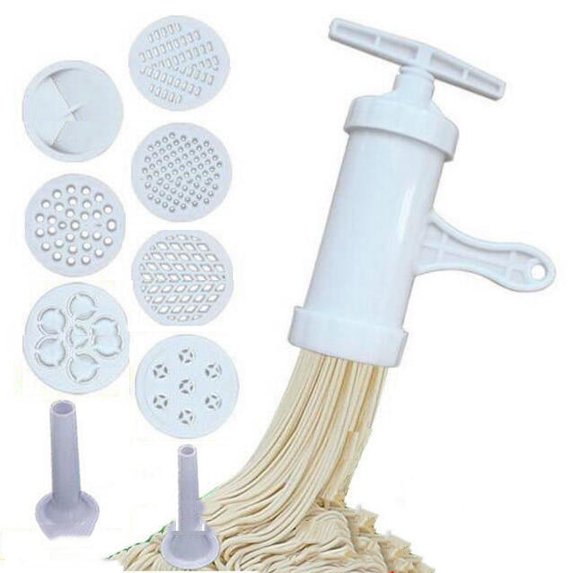Create Perfect Pasta: Manual Noodle Maker with 5 Molds - Chef's Dream Kitchen