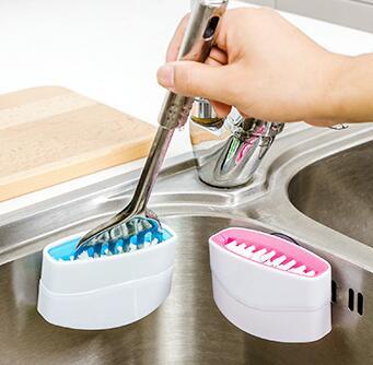 Multi-Purpose Suction Cup Kitchen Cleaning Brush - Chef's Dream Kitchen