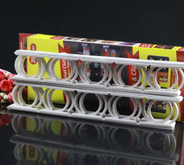 Organize with Ease: Clip N Store Spice & Bottle Storage Rack! - Chef's Dream Kitchen