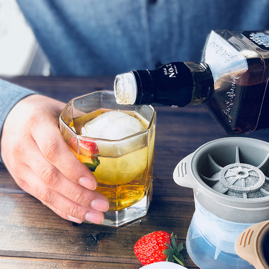 Chill in Style: Whiskey Silicone Round Ice Ball Mold! - Chef's Dream Kitchen
