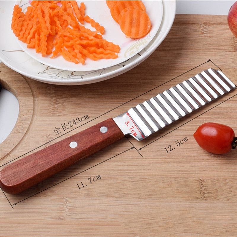 Stainless Steel Wavy French Fry Cutter - Chef's Dream Kitchen