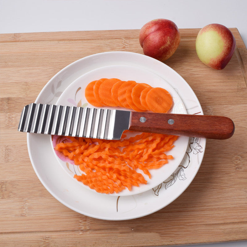 Stainless Steel Wavy French Fry Cutter - Chef's Dream Kitchen