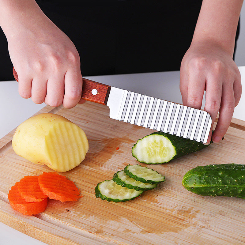 Stainless Steel Wavy French Fry Cutter - Chef's Dream Kitchen