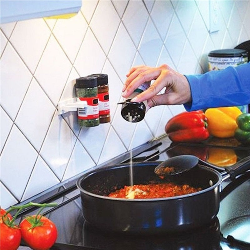 Organize with Ease: Clip N Store Spice & Bottle Storage Rack! - Chef's Dream Kitchen