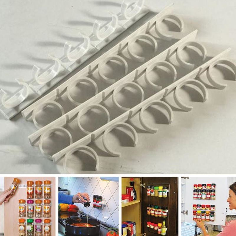 Organize with Ease: Clip N Store Spice & Bottle Storage Rack! - Chef's Dream Kitchen