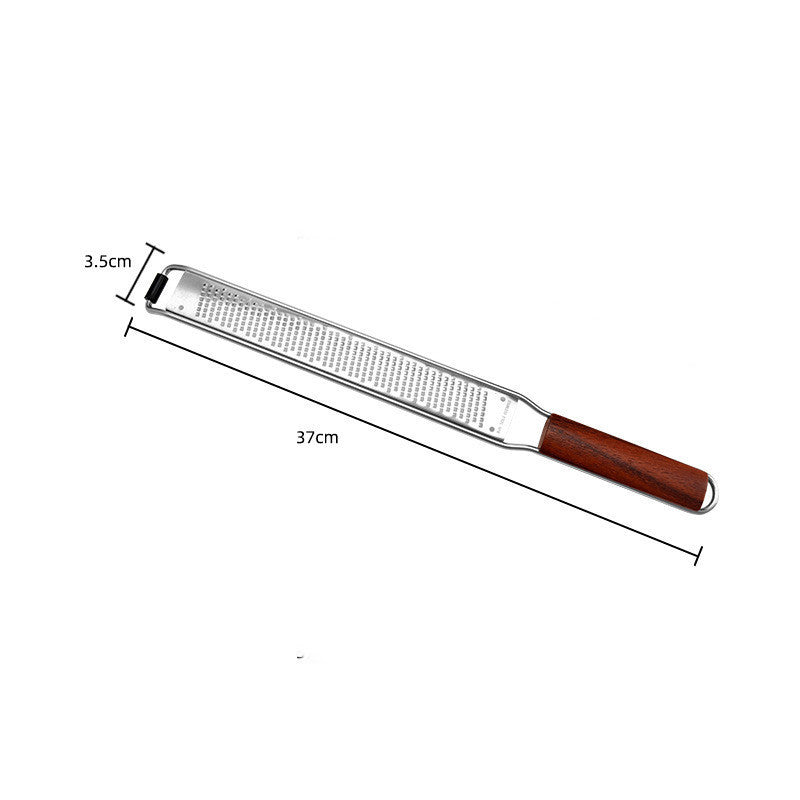 Grate with Ease: Wooden Handle Stainless Steel Cheese Grater! - Chef's Dream Kitchen