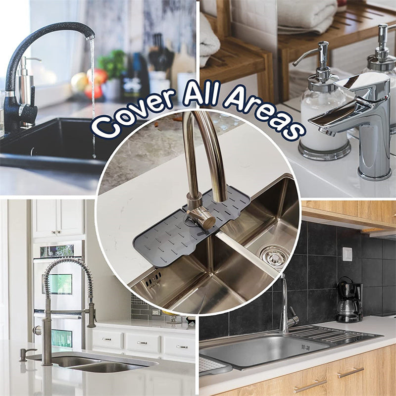 No More Mess: Silicone Faucet Splash Guard & Counter Protector! - Chef's Dream Kitchen