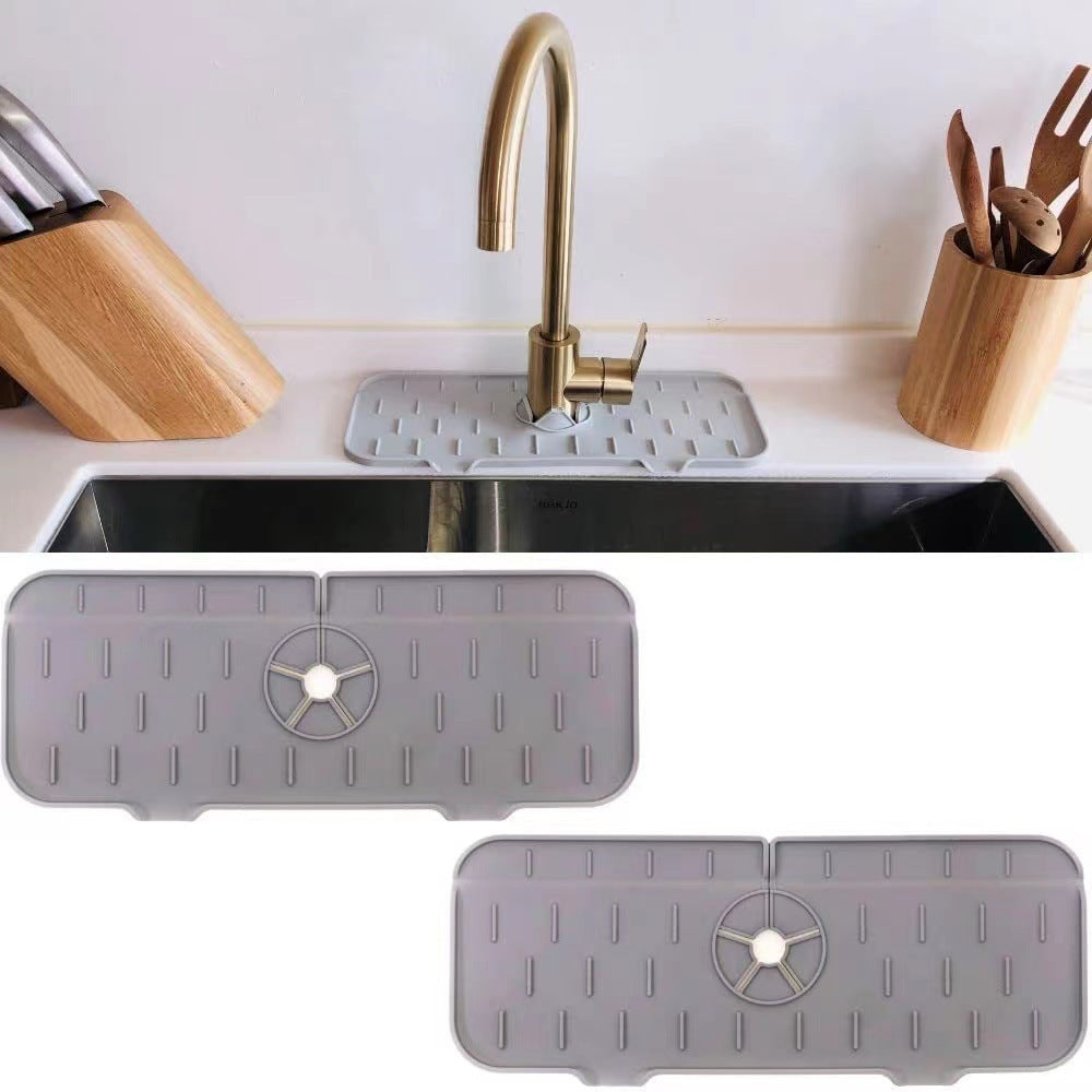 No More Mess: Silicone Faucet Splash Guard & Counter Protector! - Chef's Dream Kitchen