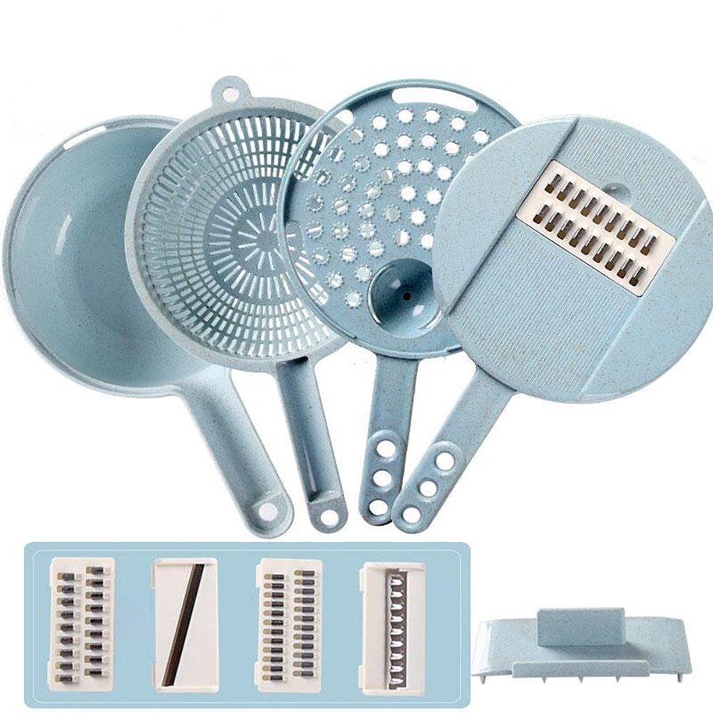 8-in-1 Multi-Prep Mandoline Slicer & Grater with Strainer - My Store