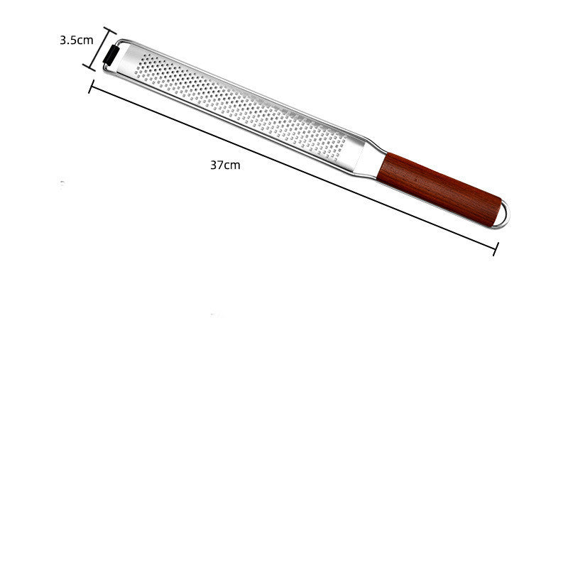 Grate with Ease: Wooden Handle Stainless Steel Cheese Grater! - Chef's Dream Kitchen