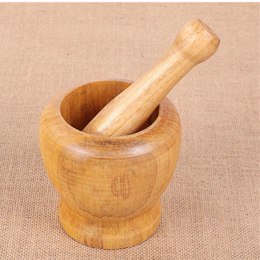Wooden Garlic Masher & Mortar Set - Chef's Dream Kitchen