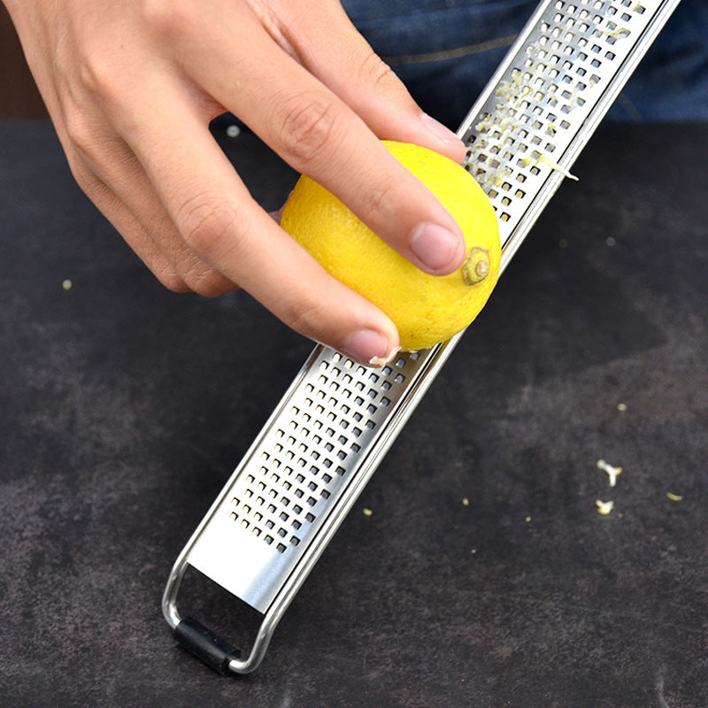 Grate with Ease: Wooden Handle Stainless Steel Cheese Grater! - Chef's Dream Kitchen