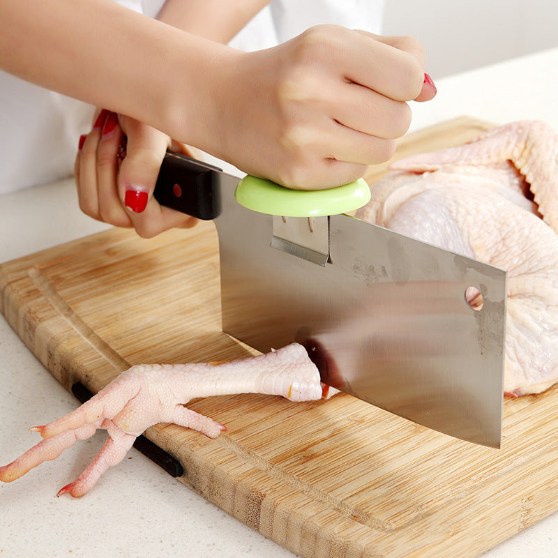 Slice Smarter: Stainless Steel Veggie Cutting Booster & Knife Guide! - Chef's Dream Kitchen