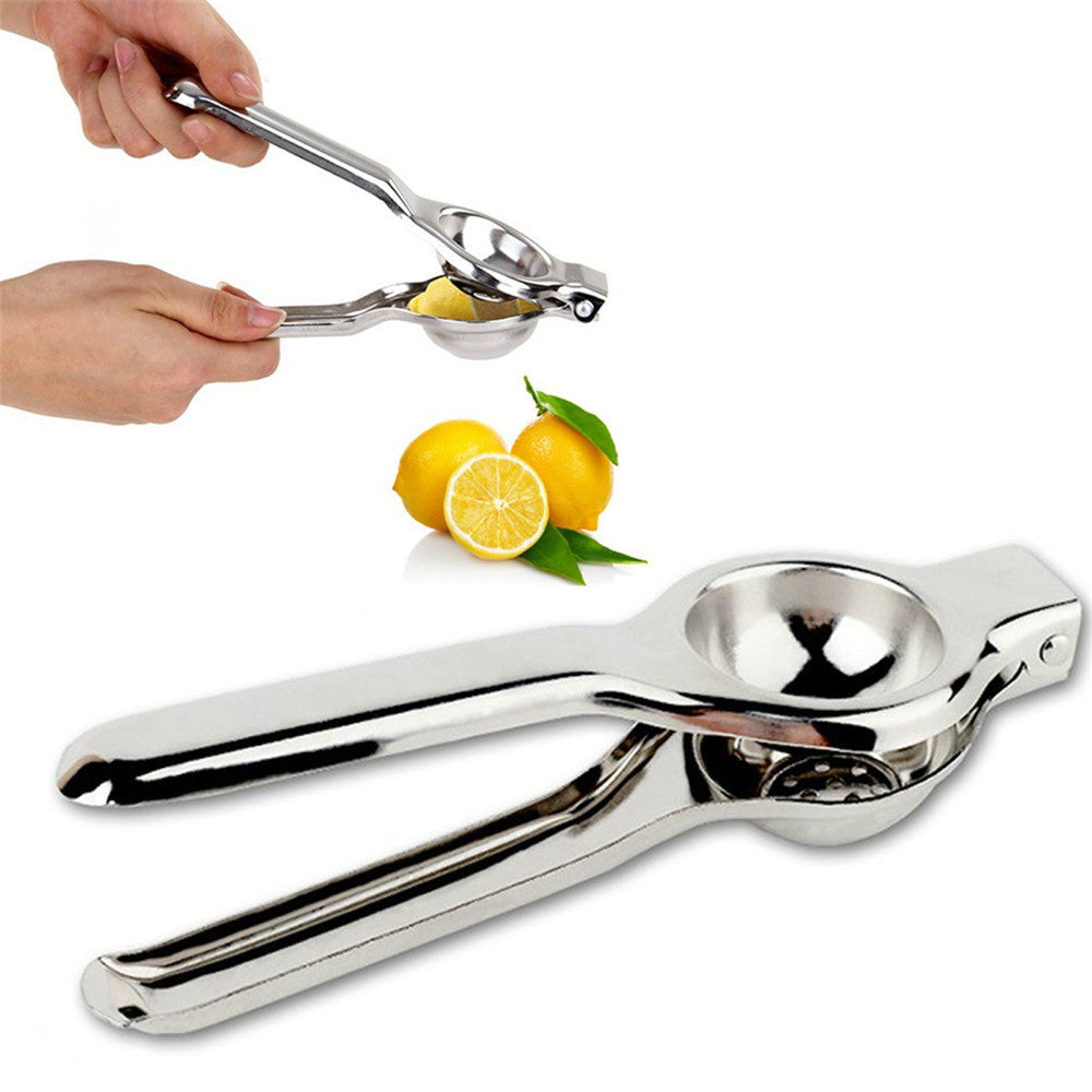 Fresh Juice, No Effort: Stainless Steel Manual Fruit Squeezer! - Chef's Dream Kitchen