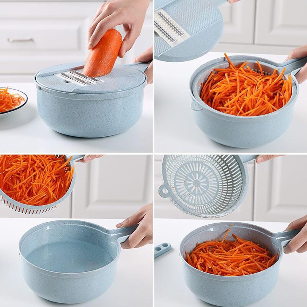 8-in-1 Multi-Prep Mandoline Slicer & Grater with Strainer - My Store