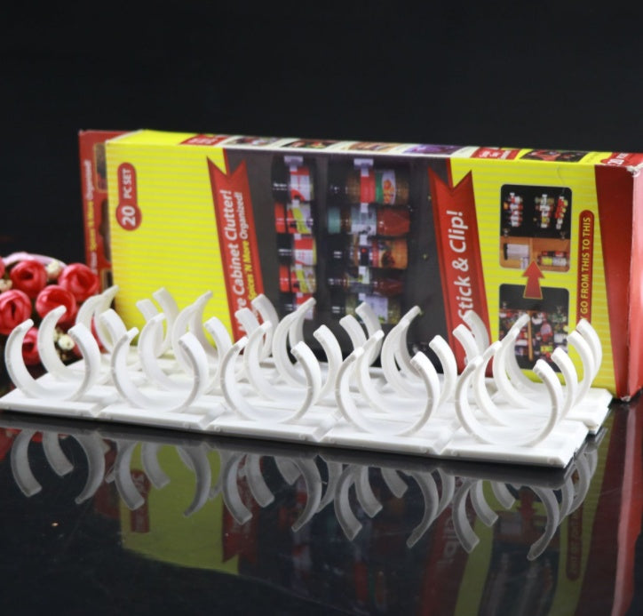 Organize with Ease: Clip N Store Spice & Bottle Storage Rack! - Chef's Dream Kitchen