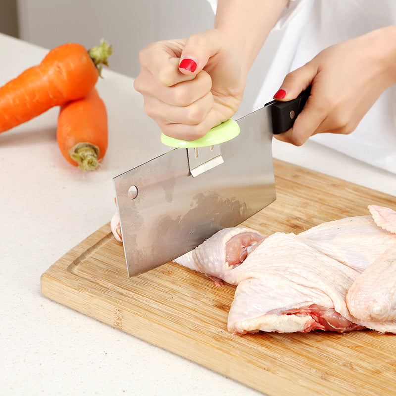 Slice Smarter: Stainless Steel Veggie Cutting Booster & Knife Guide! - Chef's Dream Kitchen