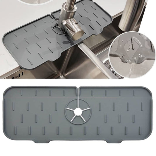 No More Mess: Silicone Faucet Splash Guard & Counter Protector! - Chef's Dream Kitchen