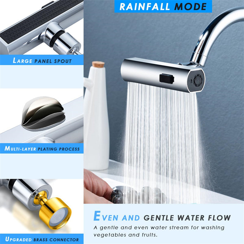 Universal Rotating Kitchen Faucet: Splash-Proof, Multifunctional, and Stylish - Chef's Dream Kitchen
