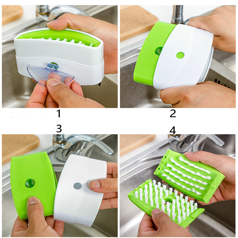 Multi-Purpose Suction Cup Kitchen Cleaning Brush - Chef's Dream Kitchen