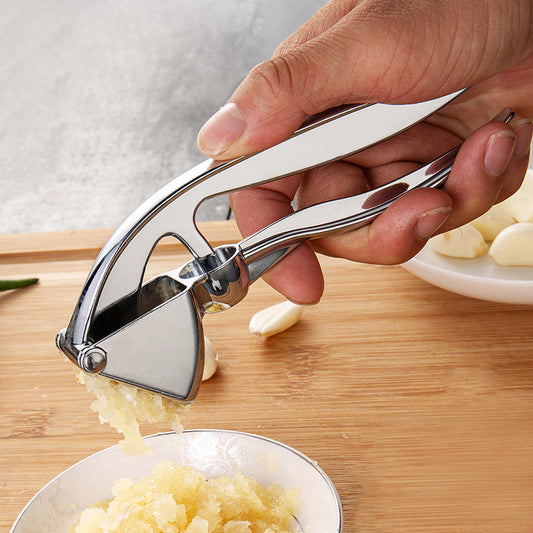 Effortless Garlic Crushing: Durable Stainless Steel Manual Press - Chef's Dream Kitchen