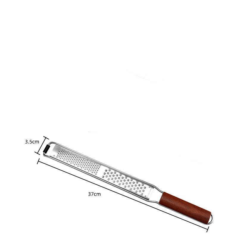 Grate with Ease: Wooden Handle Stainless Steel Cheese Grater! - Chef's Dream Kitchen