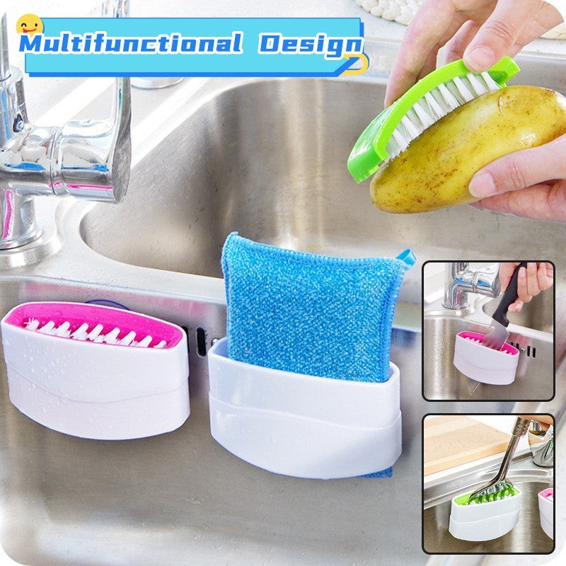 Multi-Purpose Suction Cup Kitchen Cleaning Brush - Chef's Dream Kitchen