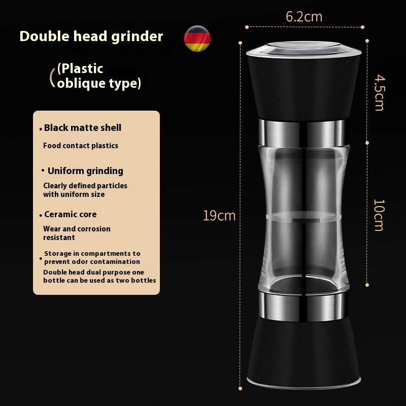 Grind Fresh: Stainless Steel Double-Headed Pepper Grinder! - Chef's Dream Kitchen